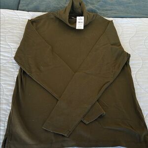 Todd Snyder Men's Olive Green Turtleneck Sweater